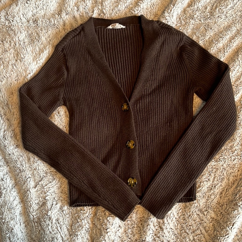 KNIT BUTTON UP LONG SLEEVE CARDIGAN